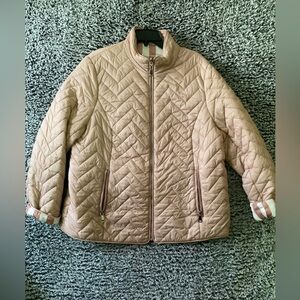 Women’s light peach Quilt jacket Sixe 2X